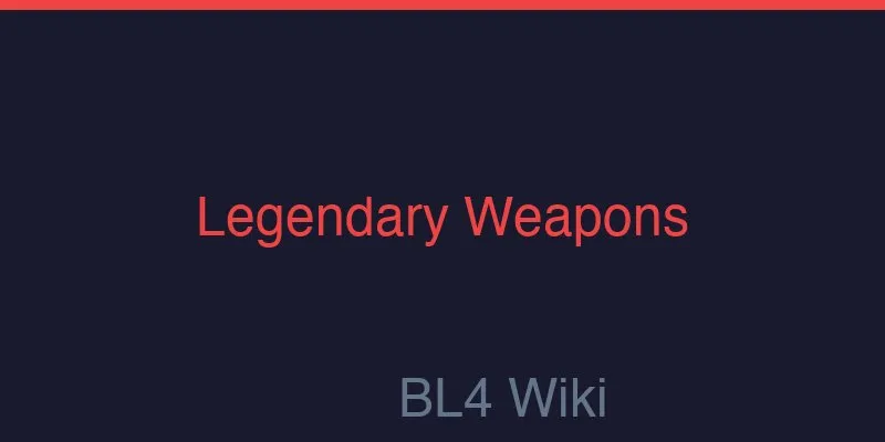 Borderlands 4 legendary weapons collection
